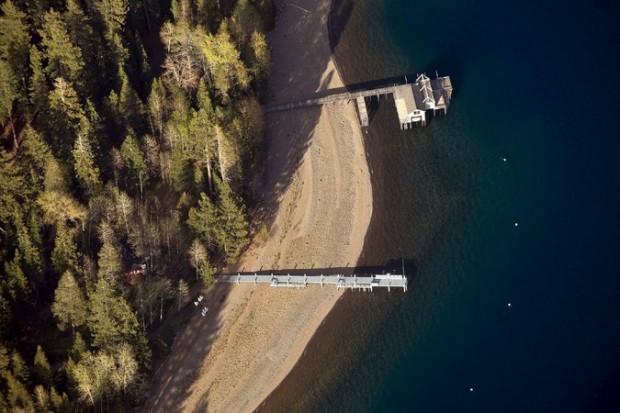 BIrd's Eye view of Tahoe City, California